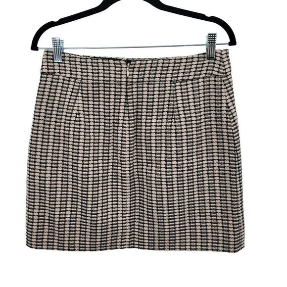 J. Crew Factory Skirt Mini Tweed Faux Wrap Plaid Pink 6 Barbie Core Academia - Picture 8 of 15